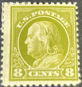 U.S.# 414-MINT/HINGED--SINGLE--OLIVE GREEN--1912