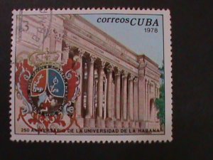 CUBA-1978-SC#2174-ST.898- HAVANA UNIVERSITY 250TH ANNIV:-CTO -VF-LAST ONE