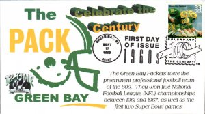 #3188d Green Bay Packers RRAGS FDC
