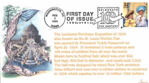 #3182e St. Louis World's Fair Barre FDC