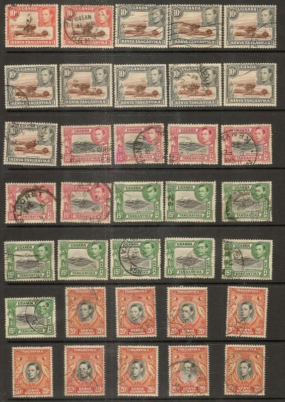 KUT 1938 Definitives to 3/- Used Cat£220