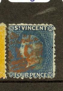 ST VINCENT   (P1603B) QV 4D SG25  RED CANCEL  VFU