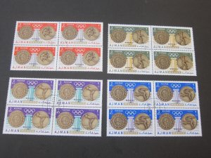 Ajman 1968 Sc 398-401 Olympics CTO BLK(4) FU