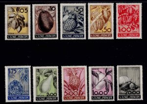 St Thomas & Prince 1948 MLH FRUITS nice full set Sc#341-50 MF#337-46 YT#344-53 X