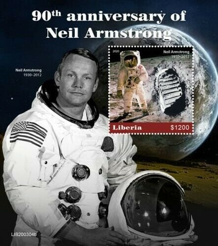 2020- LIBERIA - SPACE  NEIL ARMSTRONG      1V    MNH ** 