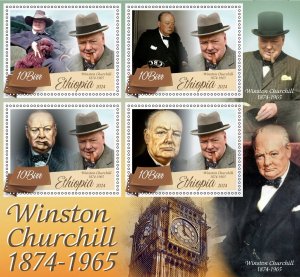 Stamps. Winston Churchill  Franklin Roosevelt 2024 year 1+1 sheet perforated NEW