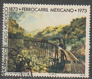 MEXICO 1050, 40¢ Centenary of Mexican Railroads. USED. VF. (777)