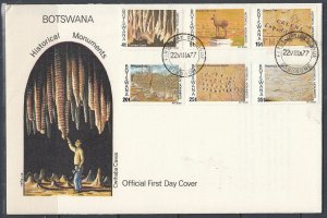 Botswana Scott 187-92 FDC - Historical Monuments