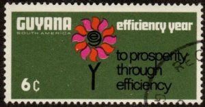 Guyana 56 - Used - 6c Flower / Efficiency Year (1968) +