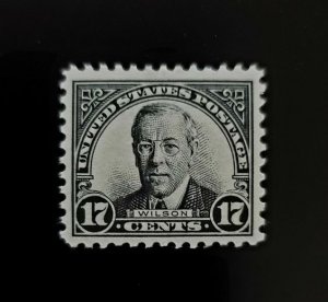 1925 17c Woodrow Wilson, Black Scott 623 Mint F/VF LH