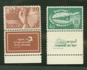 Israel #33-34 Mint (NH) Single (Complete Set)
