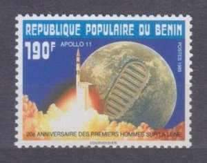 1990 Benin 494 20 years of Apollo 11 moon landing 1,80 €