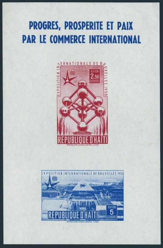 Haiti 417-C114,C114a,MNH.Mi 477-482,B.7. Universal EXPO Brussels-1958.Atomium,