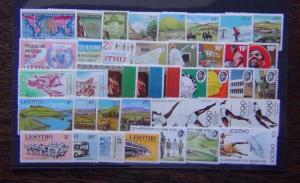 Lesotho 1968 1974 sets WHO Scouts Development Olympics Siege UPU Tourism MNH 