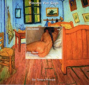 Sao Tome and Principe 2005 VINCENT VAN GOGH NUDES PAINTINGS Souvenir Sheet MNH