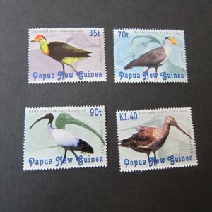 Papua New Guinea Sc 997-1000 birds set MH