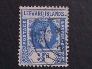 ​LEEWARD ISLANDS-1940 SC#125 KING GEORGE VI- USED -83 YEARS OLD  VERY FINE