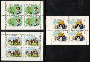 FALKLAND ISLANDS 1977 Silver Jubilee Booklet Panes; Scott 254a-256a; MNH