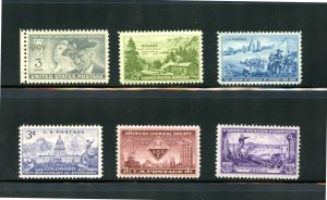 U.S COMMEMORATIVE YEAR SET 1951 6 STAMPS 998 - 1003 MINT NEVER HINGED