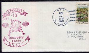 US Apollo 13 Pacific Recovery Force USS Iwo Jimi 1970 Space Cover