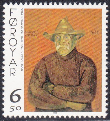 Faroe Islands 1998 MNH Scott #348 6.5k Portrait of farmer Olavur i Utistovu 1...