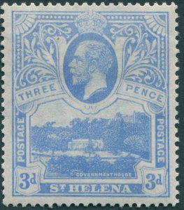 St Helena 1922 3d bright blue SG91 unused