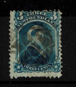 Newfoundland SC# 34, Used, Hinge Remnant, very minor toning - S3936