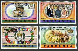 Tanzania 99-102,102a,MNH. Coronation of QE II,25th Ann.1978.Large letters.