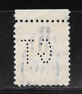 #585 Used Single Perfin