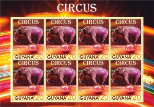 Stamps. Circus Ghana 6 sheets 2022 year NEW perforated