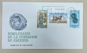 PN) 1967 SPAIN, BIMILLENARY OF CACERES, MULTICOLOURED, FDC XF