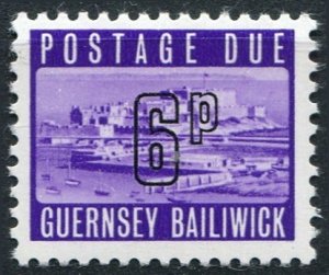 Guernsey  Sc#J14 MNH, 6p vio, Postage Due Series 1971-1976: Castle Cornet (1976)