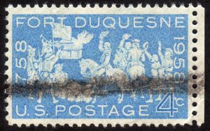 1958, US 4c, British Capture of Fort Duquesne, Used, Sc 1123