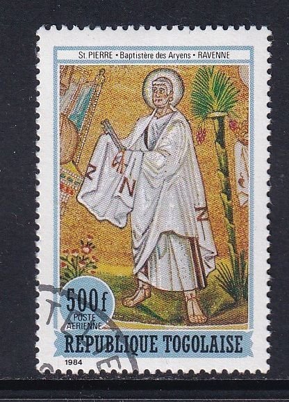Togo #1295 cancelled 1984  mosaic of the 12 Apostles 500fr