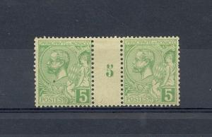 Monaco Scott 14 Mint hinged - gutter pair (#5) Millesime