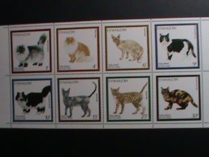 GRATE BRITAIN-EYNHALLOW STAMP- WORLD COLORFUL LOVELY CATS-MNH SHEET VERY FINE