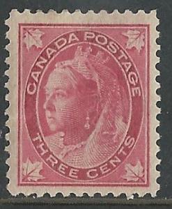 Canada # 69  Victoria 1898 3c carmine   (1)  VF Unused