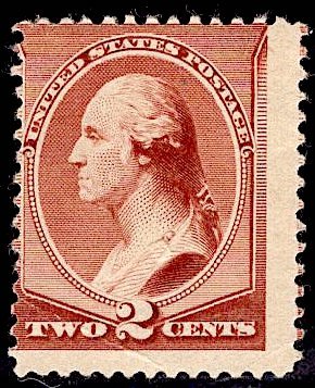 US Stamp Scott #210 MINT Hinged SCV $45