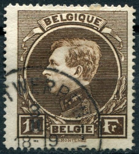 Belgium Sc#212 Used, , King Albert I (Type Montenez) (1929)