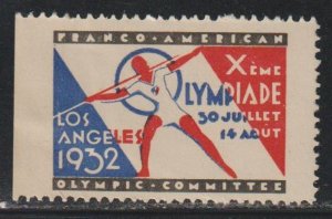 France 1932 Olympic Label Mint Hinged