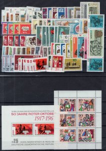 GERMANY DDR DEMOCRATIC REPUBLIC 1967 COMPLETE YEAR SET AS PER SCAN PERFECT MNH