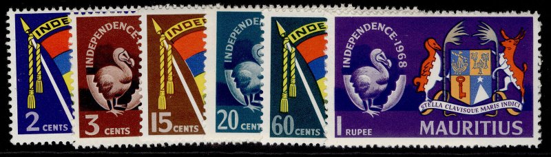 MAURITIUS QEII SG364-369, 1968 indepedence set, NH MINT.