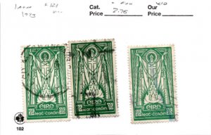 Ireland, Postage Stamp, #121 WMK262 (3 Ea) Used, 1943 St. Patrick (AF)