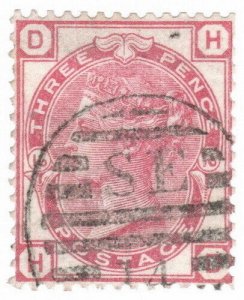 (I.B) QV Postal : 3d Red (plate 16) SG 143
