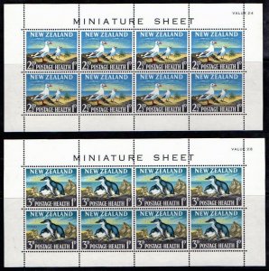 NEW ZEALAND Sc#67-68a Health Issue Souvenir Sheet (1964) MNH