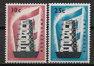 1956 Netherlands 368-9 Europa MNH C/S of 2