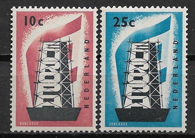 1956 Netherlands 368-9 Europa MNH C/S of 2