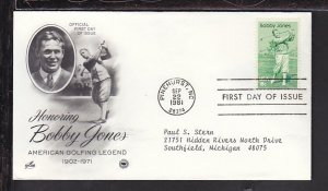 US 1933 Bobby Jones 1981 PCS Typed FDC