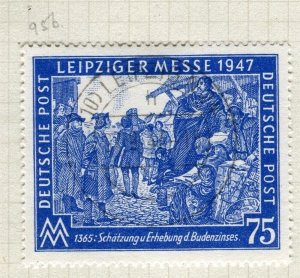 GERMANY; 1947-48 Allied Occupation Zone Leipzig Fair issue used 75pf. value