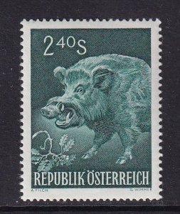 Austria  #642  MNH   1959   animals 2.40s  wild boar